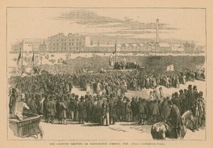 Das Chartisten-Treffen auf Kennington Common im Jahr 1848