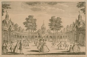 Die chinesischen Pavillons in den Vauxhall-Gärten, London