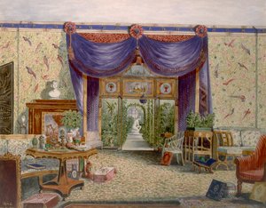Der chinesische Raum im Middleton Park, Oxfordshire, 1840