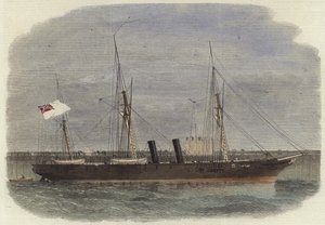 Der Konföderierte Schraubendampfer Rappahannock am Pier von Calais