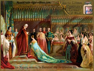 Die Krönung von Königin Victoria, Liebig-Karte von English School