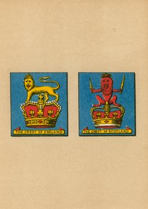 Das Wappen von England. Das Wappen von Schottland