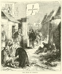 Das Kreuz der Nächstenliebe, September 1870 von English School