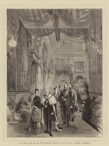 Der Besuch des Zaren in der Stadt, Korridor zum Ratssaal, Guildhall (Stich)