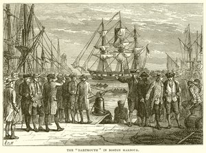 Die Dartmouth im Hafen von Boston von English School