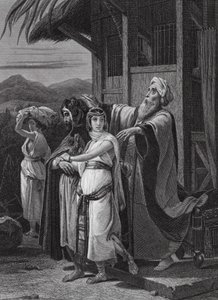 Die Abreise von Rebecca (Gravur) von English School
