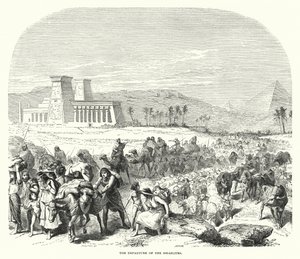 Der Auszug der Israeliten (Gravur)