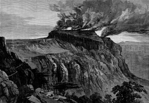 Die Zerstörung von Magdala, aus Die britische Expedition nach Abessinien, 1868 von English School