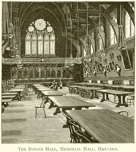 Der Speisesaal, Memorial Hall, Harvard von English School