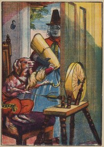 Der Hund beim Spinnen von English School