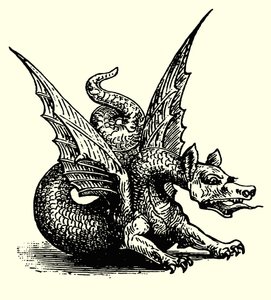 Der Drache der Fabel (Gravur)