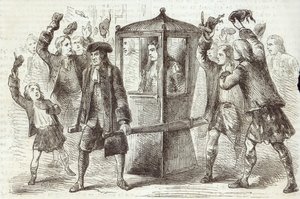 Der Herzog von Hamilton auf dem Weg zum schottischen Parlament von English School