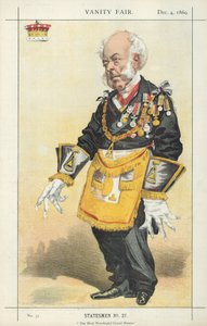 Der Earl of Zetland, Der Hochwürdigste Großmeister, 4. Dezember 1869, Vanity Fair Karikatur von English School