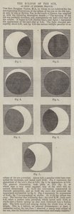 Die Sonnenfinsternis, gesehen in Hyeres, Frankreich (Stich) von English School