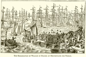 Die Einschiffung von Wilhelm von Oranien in Helvoetsluys nach Torbay