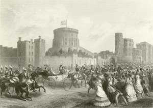 Der Kaiser und die Kaiserin der Franzosen im Schloss Windsor