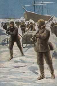 Die Erebus und Terror im Eis