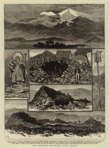 Der Ausbruch des Ätna, Sizilien von English School