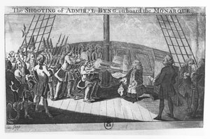 Die Hinrichtung von John Byng an Bord der Monarque