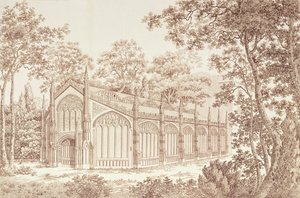Das Äußere des Wintergartens des Prinzen von Wales im Carlton House, 1811 von English School