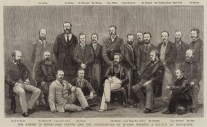 Die Hungersnot in Indien, Lord Lytton und der Kommissar von Mysore halten einen Rat in Bangalore