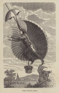 Der fliegende Mann (Gravur)