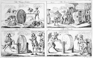 Der ausländische Schleifer, der häusliche Schleifer, der Hofschleifer, der Finisher, 1757