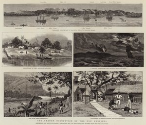 Die französische Besetzung der Neuen Hebriden (Gravur)