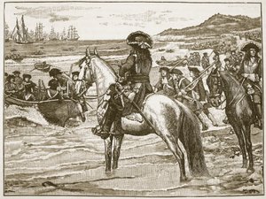 Die Franzosen ziehen sich aus Torbay zurück, Illustration aus Cassells Illustrierter Geschichte Englands