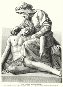 Der barmherzige Samariter (Stich) von English School