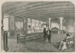 Der Große Salon des Dampfschiffs Great Eastern von English School