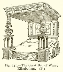 Das große Bett von Ware; elisabethanisch