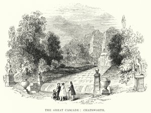 Die große Kaskade, Chatsworth (Stich)