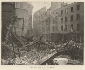 Das große Feuer im Old Bailey von English School