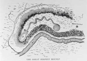 Der Große Schlangenwall, in der Nähe von Locust Grove, Ohio, 2. Jahrhundert v. Chr., aus 