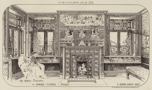 Der Grüne Salon in Dovne Lodge, Putney (Stich) von English School