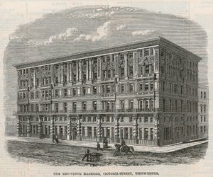 Die Grosvenor Mansions, Victoria Street, Westminster, London von English School