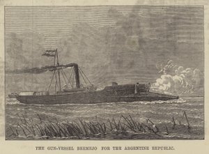 Das Kanonenboot Bermejo für die Argentinische Republik von English School