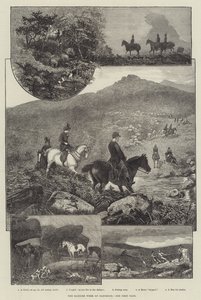 Die Harrier-Woche auf Dartmoor (Gravur) von English School