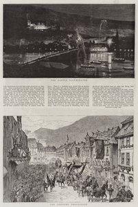 Die Heidelberger Festlichkeiten (Gravur) von English School