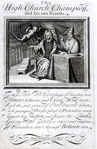 Der Hochkirchen-Champion und seine zwei Sekundanten, 1709 von English School