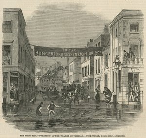 Die Flut: Überlauf der Themse am Dienstag