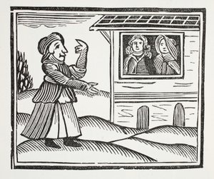 Die Geschichte von Mutter Shipton, Illustration aus Chap-books of the Eighteenth Century von John Ashton, veröffentlicht 1882 von English School