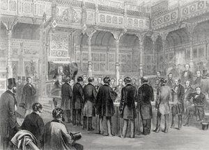Das Unterhaus: Vereidigung der Mitglieder im Jahr 1857 von English School