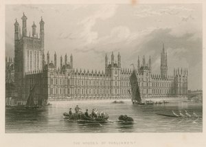 Das Parlamentshaus, Palast von Westminster, London von English School