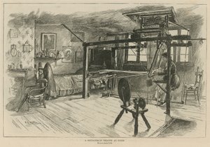Die Hugenotten in England: Ein Weber aus Spitalfields bei der Arbeit