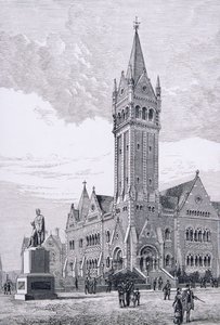 Die Unabhängige Kirche, Collins Street, Melbourne, Australien, aus Australian Pictures, veröffentlicht von The Religious Tract Society, 1886 von English School