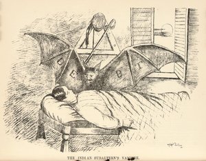 Der Vampir des indischen Subalterns, Seite aus dem Delhi Sketchbook, 1850-54
