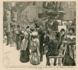 Der Internationale Basar in Knightsbridge zugunsten der Gesellschaft der Freunde von Ausländern in Not