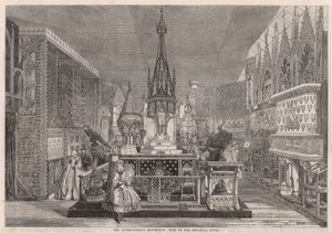 Die Internationale Ausstellung; Ansicht des Mittelalterlichen Hofes von English School